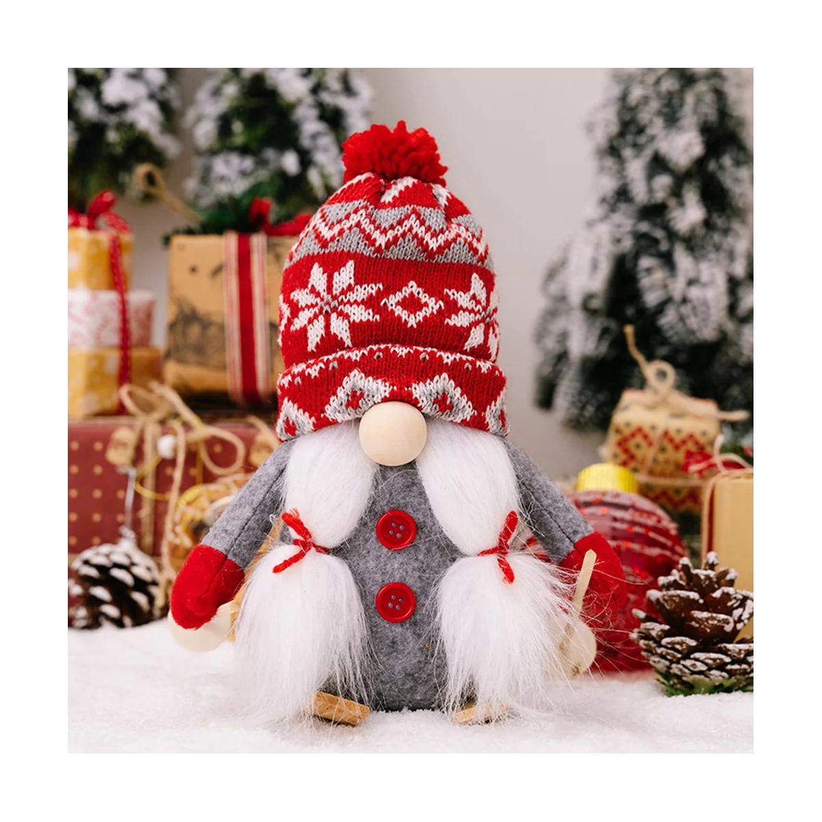 

Рождественское украшение, вязаная шапка, сани, кукла Rudolph, без лица, гном, кукла, поставки A