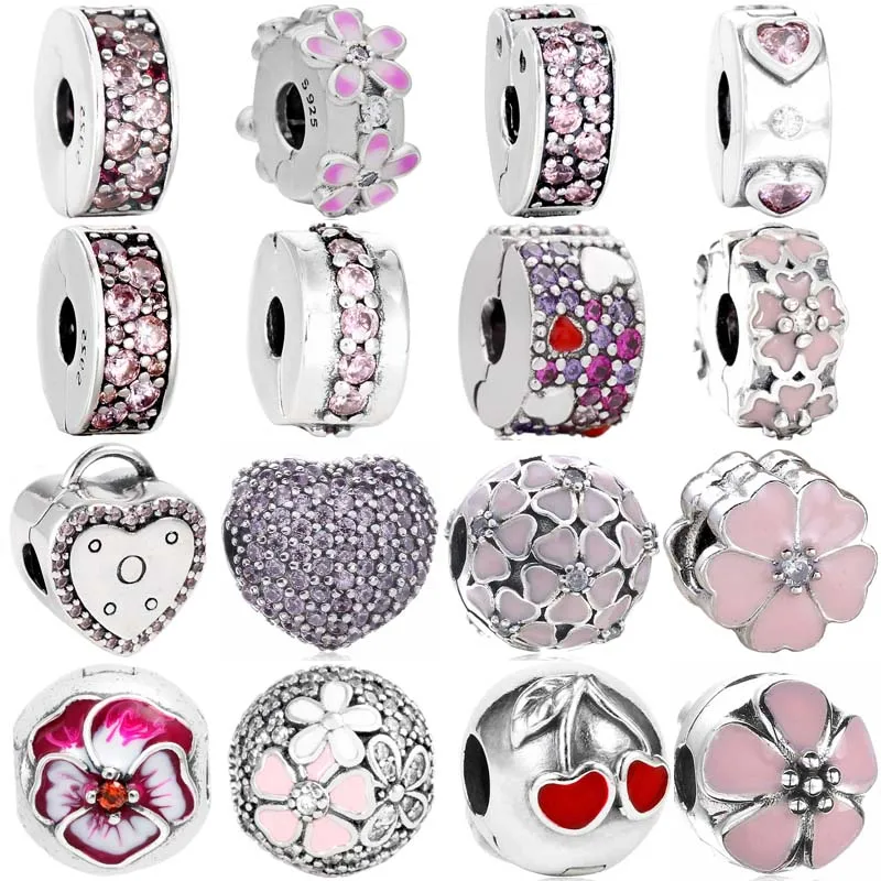 Женский поэтический цветок, цветок вишни, Маргаритка, зажим, стоппер, бусина, серебряный шарм, подходящий браслет, ювелирные изделия для рукоделия 
Женский поэтический цветок, цветок вишни, Маргаритка, зажим, стоппер, бусина, серебряный шарм, подходящий браслет, ювелирные изделия для рукоделия