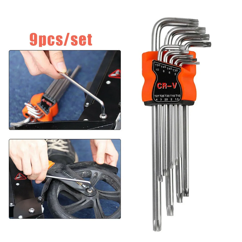 Ключ ключ Torx, Двусторонняя отвертка, Магнитная отвертка из хромованадиевой стали, инструменты для механического ремонта, 9 шт.
Ключ ключ Torx, Двусторонняя отвертка, Магнитная отвертка из хромованадиевой стали, инструменты для механического ремонта, 9 шт.