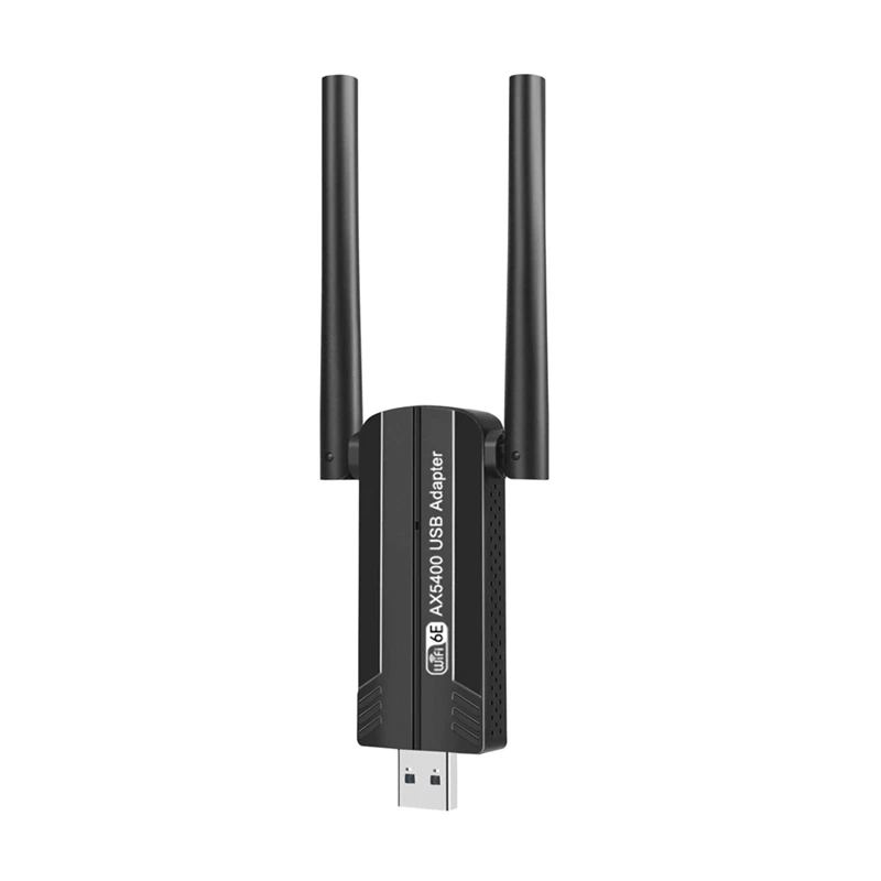 

5400Mbps Wifi 6E Network Card USB 3.0 Wifi Adapter Tri-Band 2.4G 5G 6G Wifi Receiver Dongle Fit For Windows 10 11 Driver