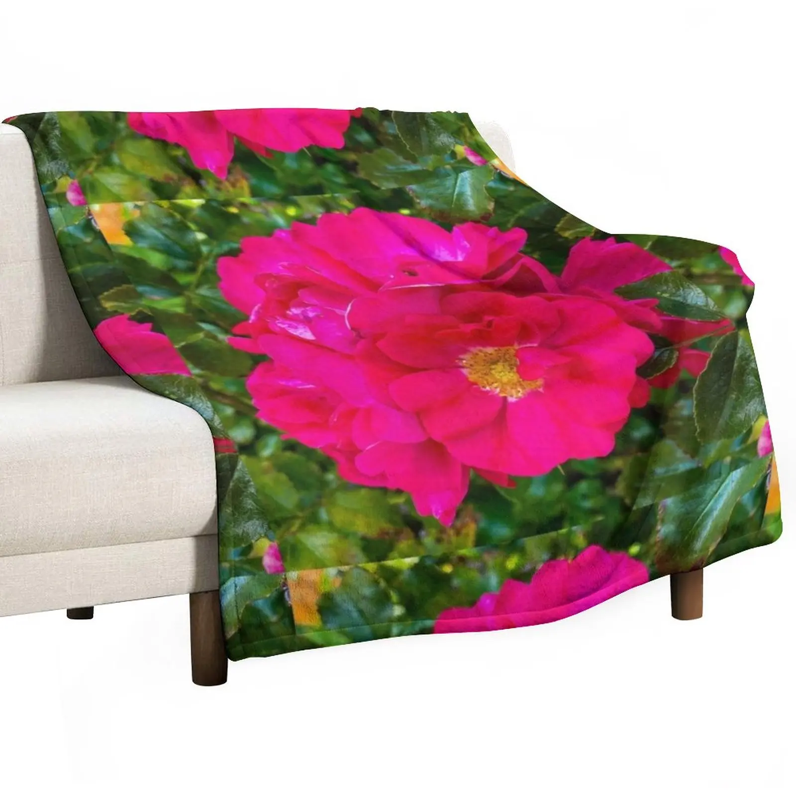 

New Bright Pink Roses Are My Favourite Throw Blanket Nap Blanket Thermal Blankets For Travel Decorative Sofa Blanket wednesday