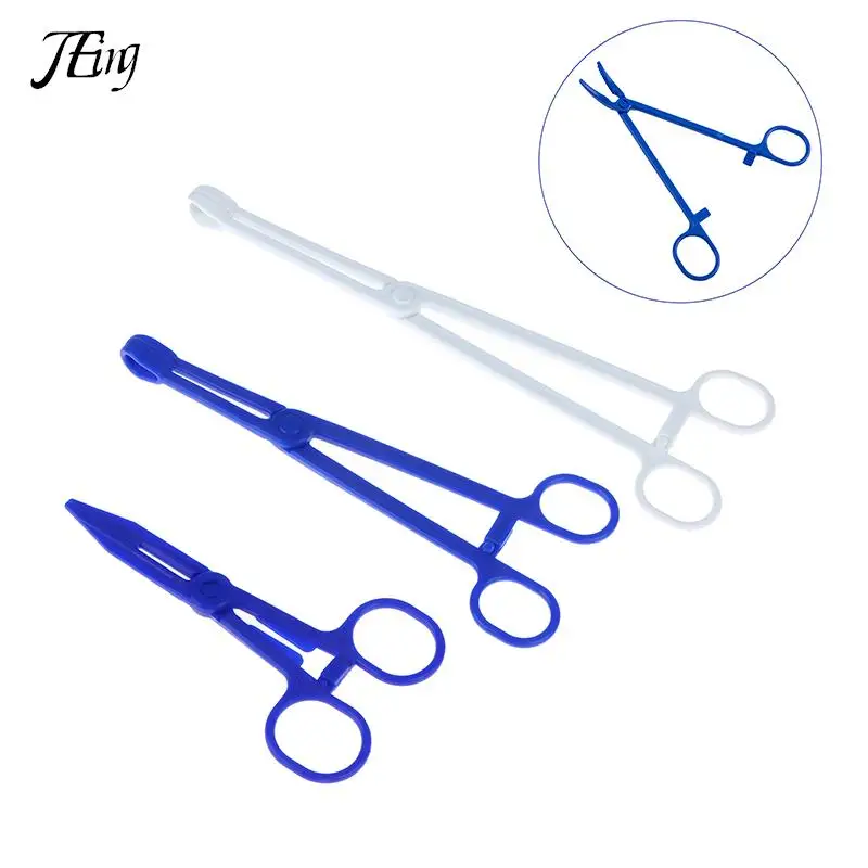 

1Pcs Medical Use Plastic Hemostat Forceps Sharp Mouth Pliers Surgical Cottonball Sponge Clamp Outdoor First Aid Tools