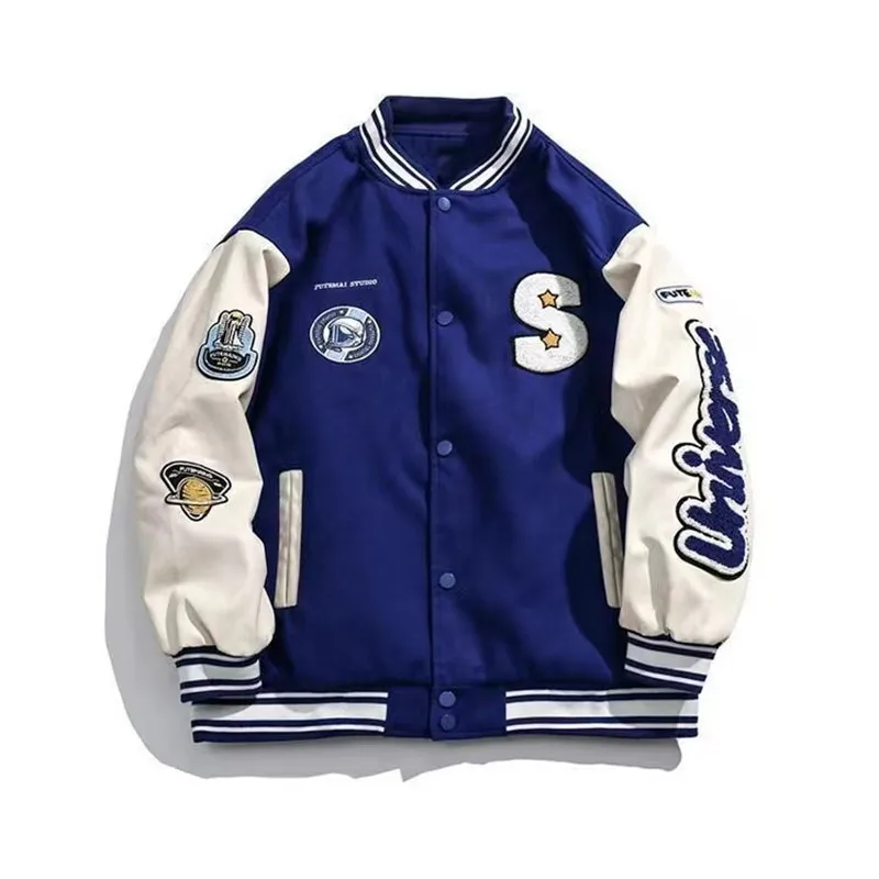 Spring and autumn retro quilted embroidered baseball uniform jacket men and women loose tide brand street jacket couple's shirt
Spring and autumn retro quilted embroidered baseball uniform jacket men and women loose tide brand street jacket couple's shirt