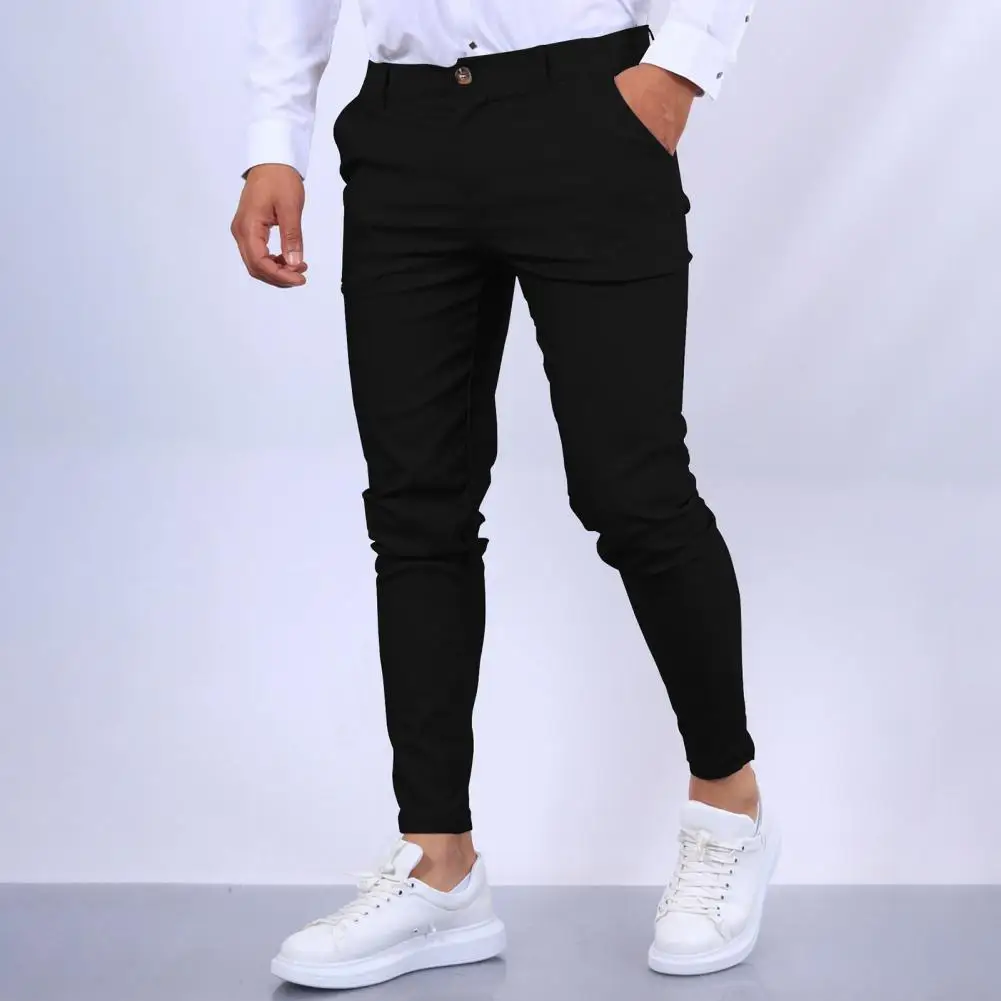 Work Pants Stylish Men's Slim Fit Pencil Pants Breathable Business Style Trousers with Soft Fabric Convenient Pockets Zip Button
Work Pants Stylish Men's Slim Fit Pencil Pants Breathable Business Style Trousers with Soft Fabric Convenient Pockets Zip Button