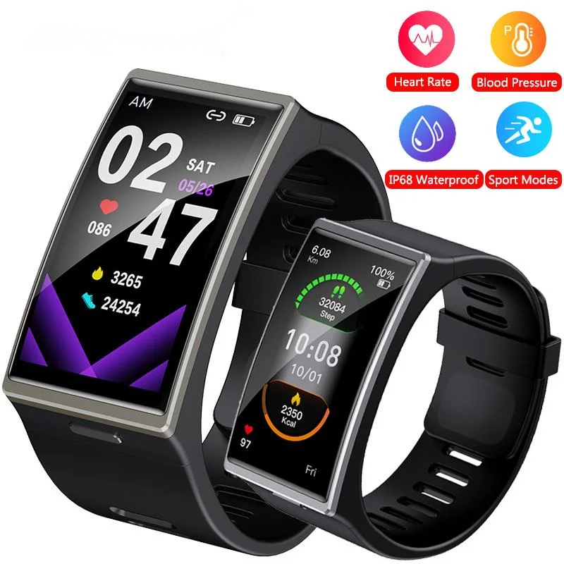 

DM12 1.91"HD 2.5D Curved Screen Smart Bracelet IP68 Wateroroof Heart Rate Blood Pressure Monitor Smart Watch Fitness Tracker Men