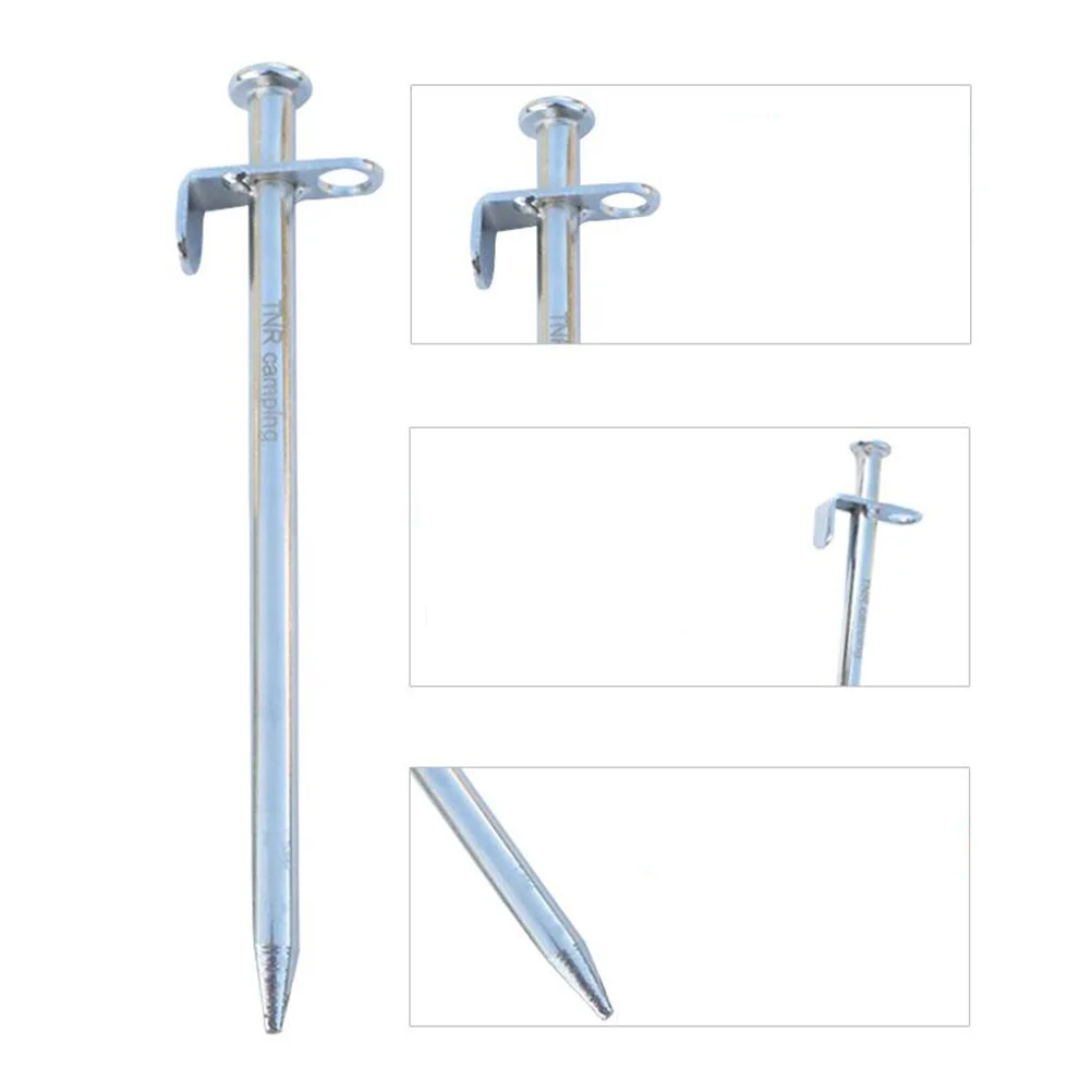 4pcs 4x30cm Steel Nail Tent Pegs Outdoor Durable Steel Awning Canopy Tent Stakes Pegs Nail for Camping Tent Tarp Stake with
4pcs 4x30cm Steel Nail Tent Pegs Outdoor Durable Steel Awning Canopy Tent Stakes Pegs Nail for Camping Tent Tarp Stake with