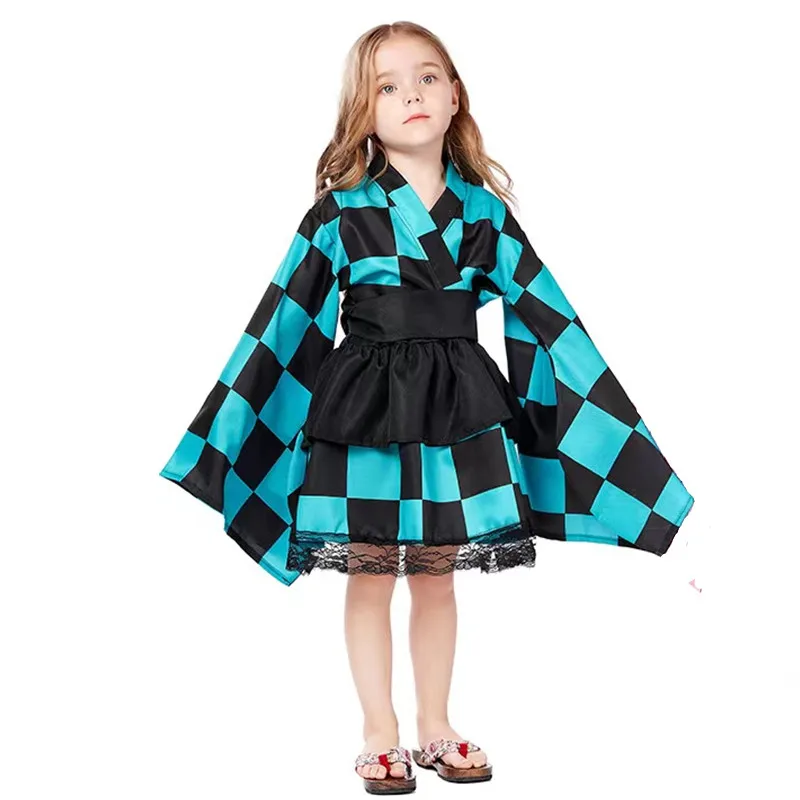 Blue Girls Halloween Kamado Tanjiro Costumes Kids Children Japanese Kimono Cosplay Carnival Purim Parade Role Play Party Dress
Blue Girls Halloween Kamado Tanjiro Costumes Kids Children Japanese Kimono Cosplay Carnival Purim Parade Role Play Party Dress