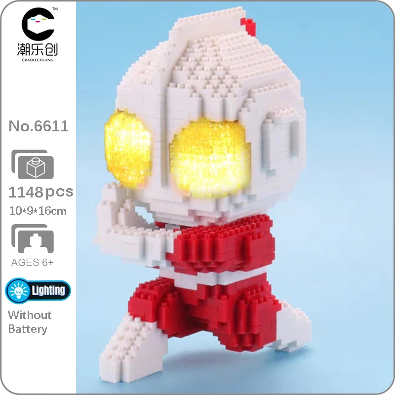 CLC 6611 Space Hero Ultraman Alien Warrior Pet Doll LED Light Model Mini Diamond Blocks Bricks Building Toy For Children No Box
CLC 6611 Space Hero Ultraman Alien Warrior Pet Doll LED Light Model Mini Diamond Blocks Bricks Building Toy For Children No Box