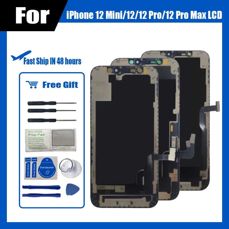 OLED For iPhone 12 12pro 12pro max 12mini Factory Direct Touch Digital Incell Original LCD Screen Replacement 100% TESTED
OLED For iPhone 12 12pro 12pro max 12mini Factory Direct Touch Digital Incell Original LCD Screen Replacement 100% TESTED