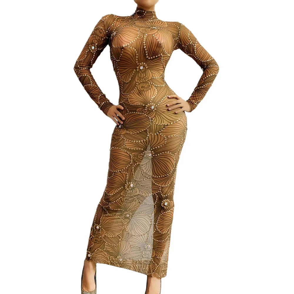 Платье женское коричневое на молнии с высоким воротником, пикантный вечерний праздничный костюм со стразами, наряд для вечеринки, дня рождения, сцены
Платье женское коричневое на молнии с высоким воротником, пикантный вечерний праздничный костюм со стразами, наряд для вечеринки, дня рождения, сцены