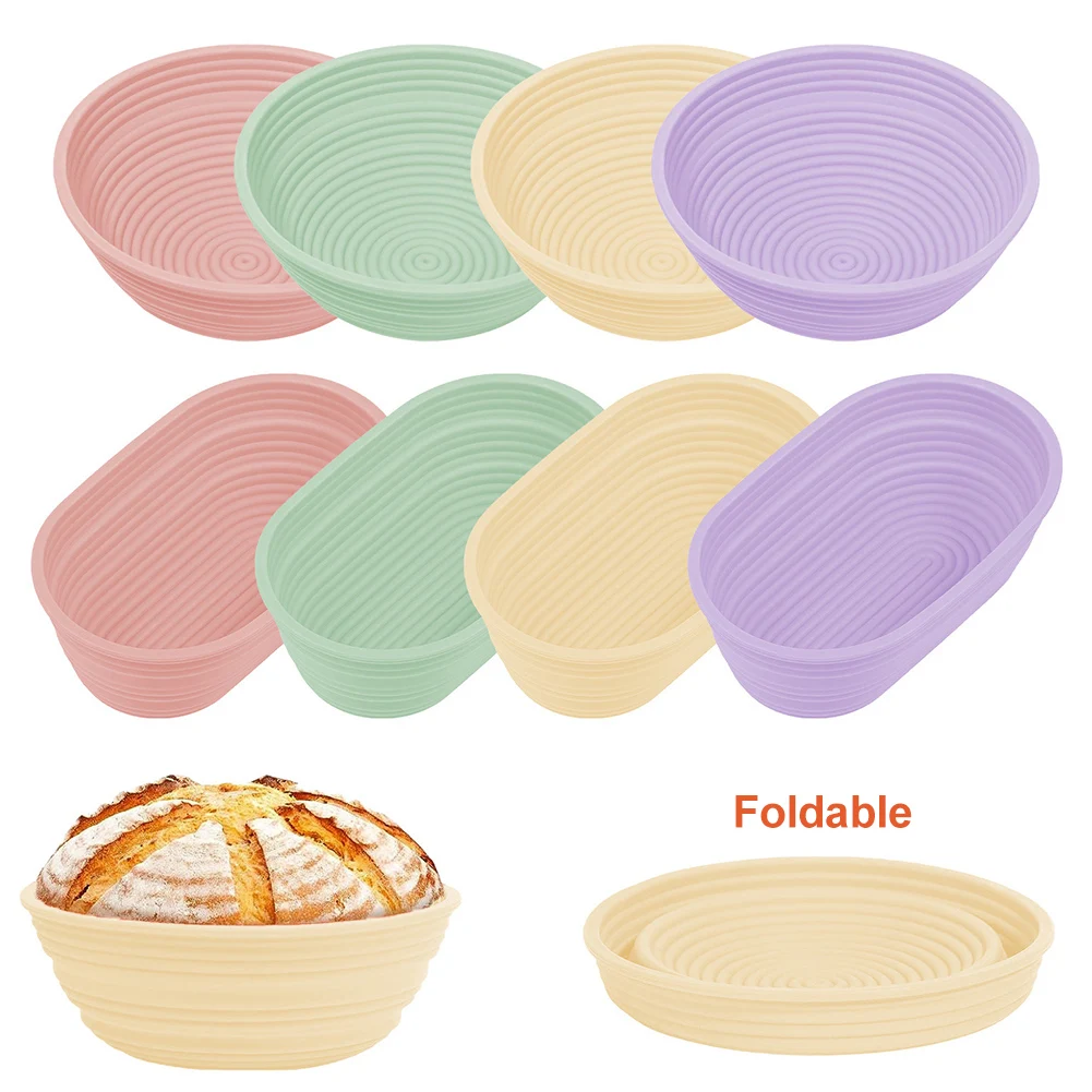 Oval /Round Silicone Bread Proofing Basket Bread Dough Fermentation Basket Bread Baking Bowl Kitchen Bakeware Accessories
Oval /Round Silicone Bread Proofing Basket Bread Dough Fermentation Basket Bread Baking Bowl Kitchen Bakeware Accessories