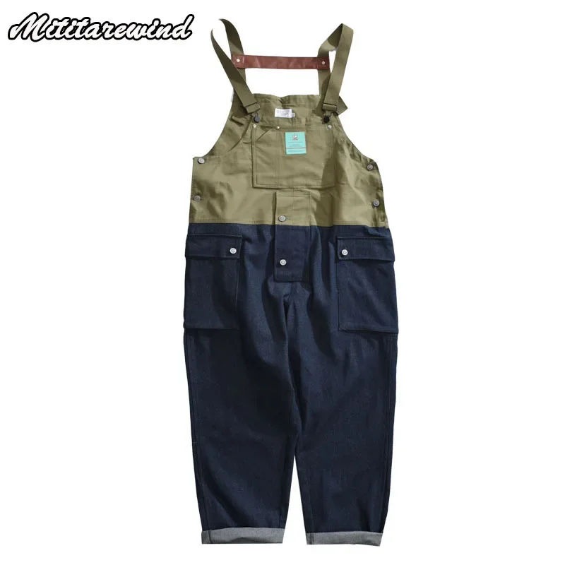 Spliced Color Work Suit Overalls Men's American Style European Fashion Hip Hop Multi Porkets Oversize High Street Male Jeans
Spliced Color Work Suit Overalls Men's American Style European Fashion Hip Hop Multi Porkets Oversize High Street Male Jeans