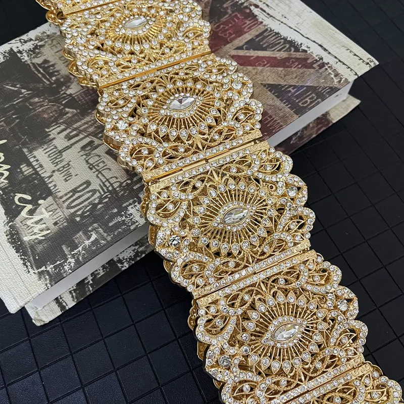 European rhinestone luxury belt Algerian bride waist chain chain fashion trend Arab wedding jewelry
European rhinestone luxury belt Algerian bride waist chain chain fashion trend Arab wedding jewelry