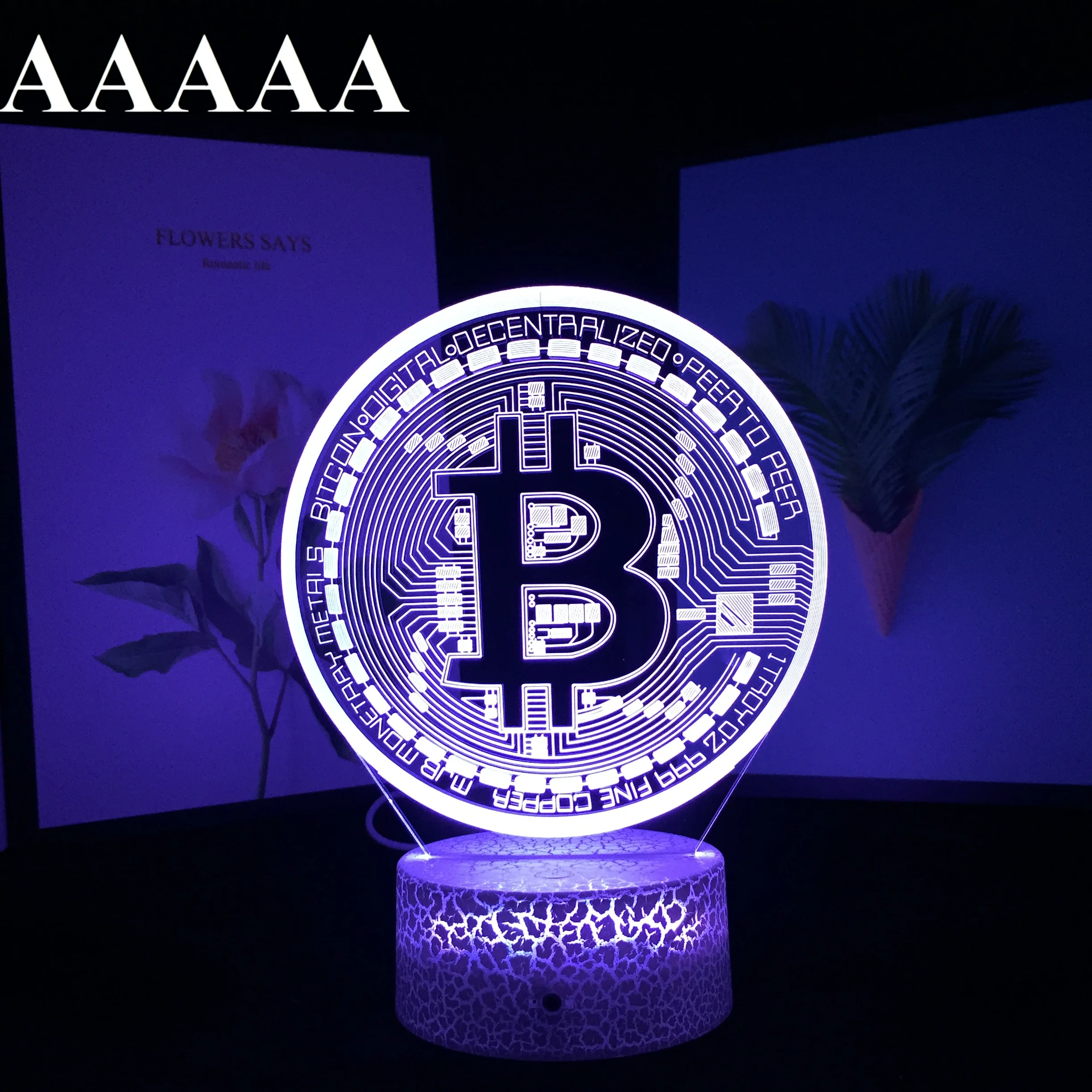 Bitcoin Acrylic Table Lamp 16 Color Remote Touch Control USB Battery Nightlight for Kids Gift Bedroom Decoration 3D Night Lamp
Bitcoin Acrylic Table Lamp 16 Color Remote Touch Control USB Battery Nightlight for Kids Gift Bedroom Decoration 3D Night Lamp