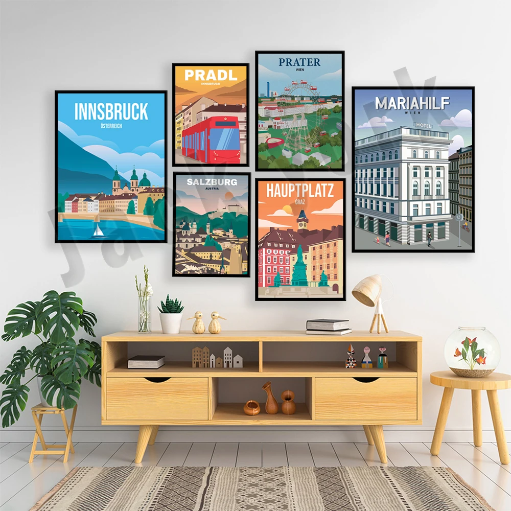 Mirabell Palace, Vienna Mariahilf, Prater Vienna, Vienna Donaustadt, Posteringsberg Linz, Innsbruck Prader vintage travel poster 
Mirabell Palace, Vienna Mariahilf, Prater Vienna, Vienna Donaustadt, Posteringsberg Linz, Innsbruck Prader vintage travel poster