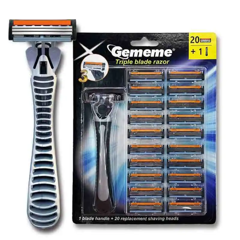 3 Layers 1 Razor Holder + 20pcs Shaving Machine Safety Razor Blades Manual Shaving Face Care Beard Hair Remover Face Beard Men
3 Layers 1 Razor Holder + 20pcs Shaving Machine Safety Razor Blades Manual Shaving Face Care Beard Hair Remover Face Beard Men