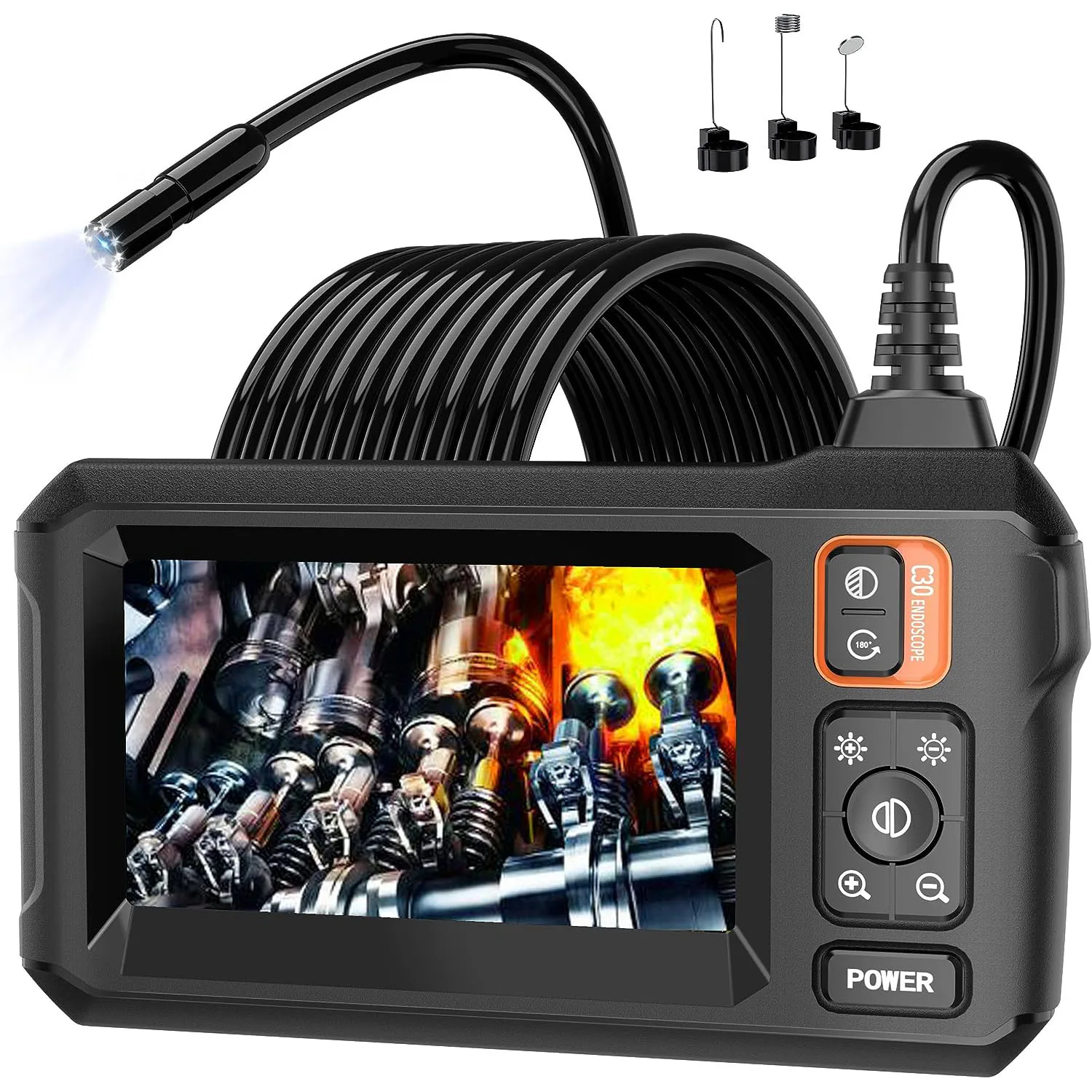 4.3IN 8mm 1080P IPS Automotive Endoscope Stethoscope Endoscopy Camera Boroscope For Cars Inspection Device With Articulation
4.3IN 8mm 1080P IPS Automotive Endoscope Stethoscope Endoscopy Camera Boroscope For Cars Inspection Device With Articulation