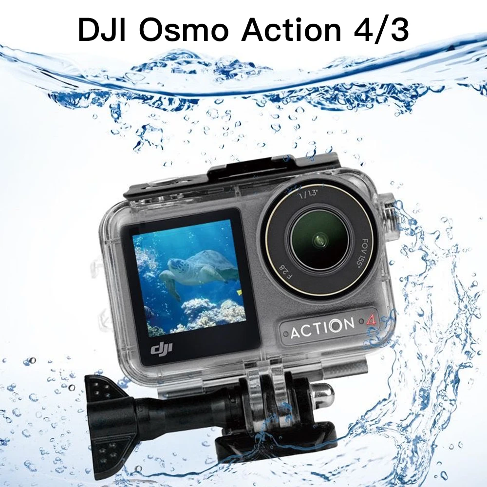 

Waterproof Case For DJI OSMO Action 3 4 Underwater 60M Diving Housing Cover For Action 4 Camera Protective Shell Accessories