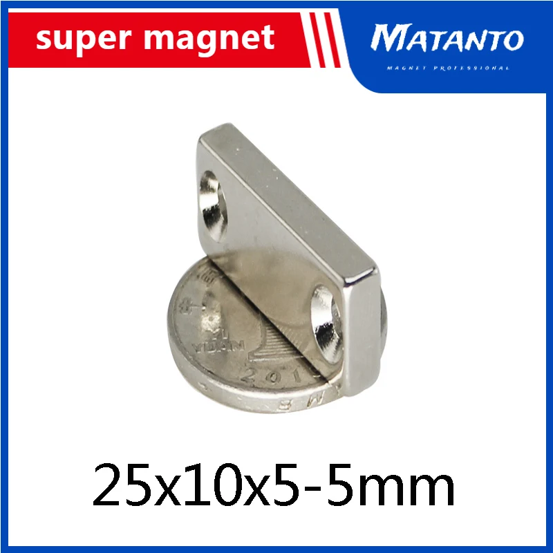 10/20/30/50/100/200 pcs 25*10*5-5 Super Neodymium Magnets Countersunk hole 5mm Block Permanent Magnet 25x10x5-5mm Powerful
10/20/30/50/100/200 pcs 25*10*5-5 Super Neodymium Magnets Countersunk hole 5mm Block Permanent Magnet 25x10x5-5mm Powerful