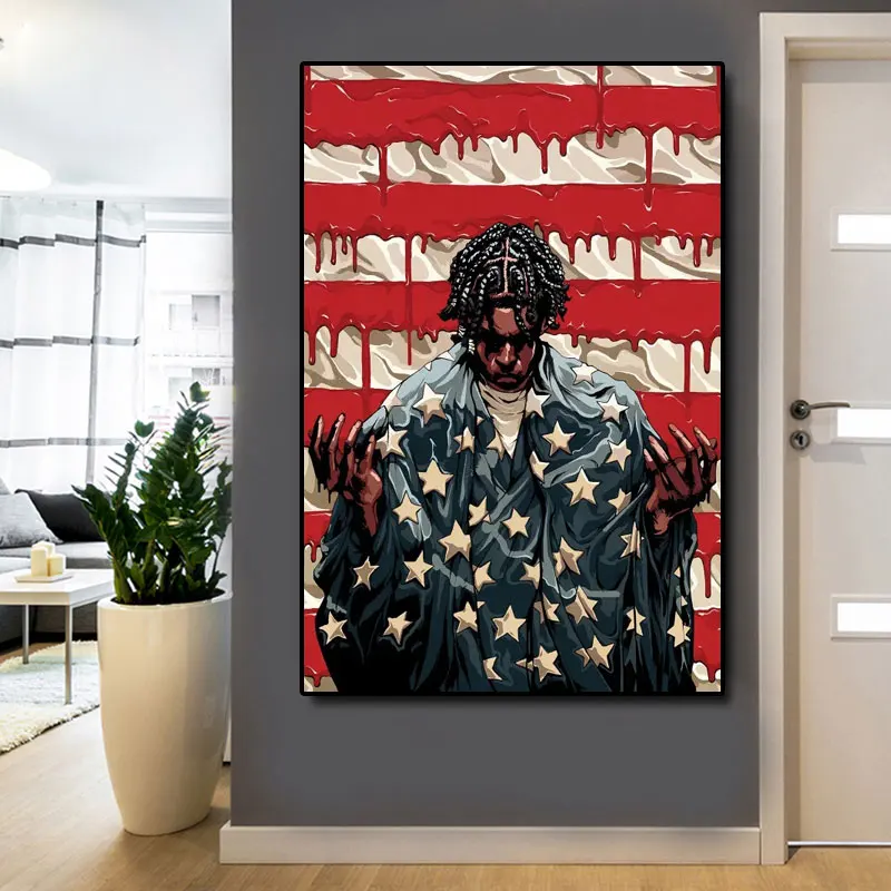 Nordic Hip Hop Rapper Portrait Art Posters and Prints on The Wall Canvas Painting Modern Wall Art Picture for Living Room Decor
Nordic Hip Hop Rapper Portrait Art Posters and Prints on The Wall Canvas Painting Modern Wall Art Picture for Living Room Decor