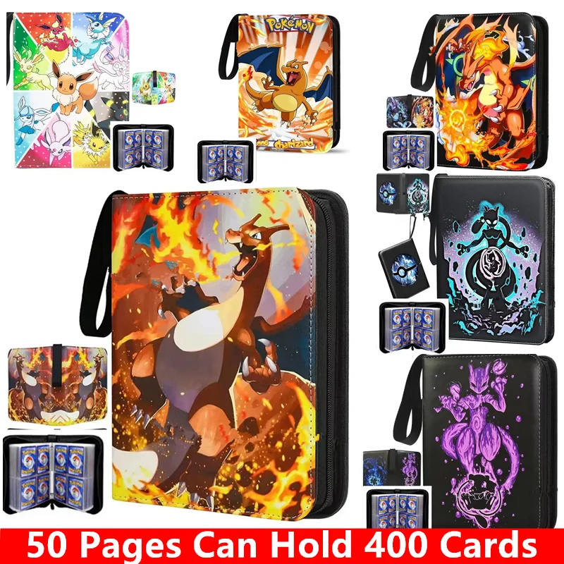 400 шт. держатель карт Pokemon, альбом, игрушки для детей, коллекционный альбом, книга, играющая в карты, игра Pokemon