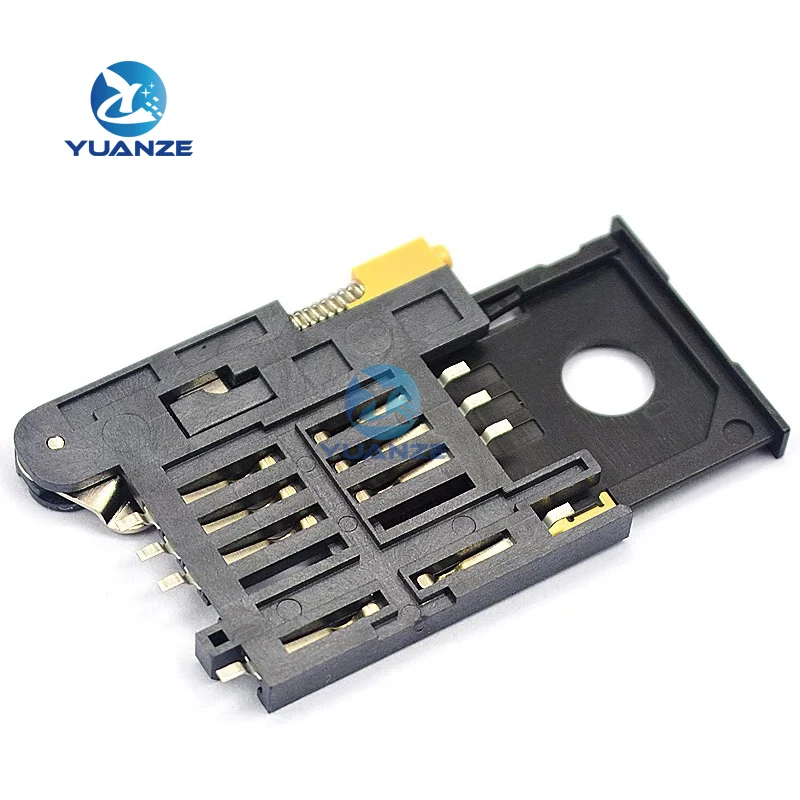 

5PCS/LOT A card SIM card holder SIM card slot 6+2P drawer SIM card drawer self-elastic deck Connector 8Pin 8p gps