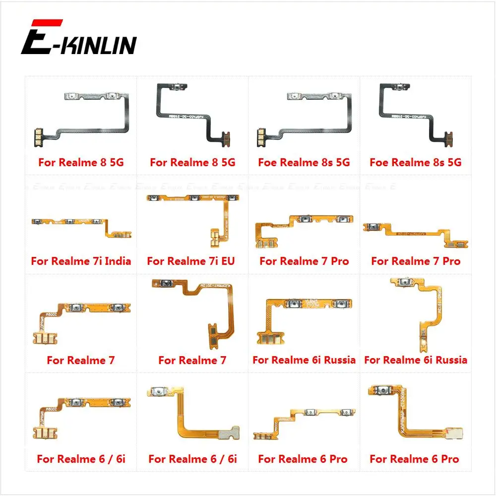 

Power ON OFF Mute Switch Control Key Volume Button Flex Cable For OPPO Realme 8 8s 8i 7i 7 6i 6 Pro Replacement Parts