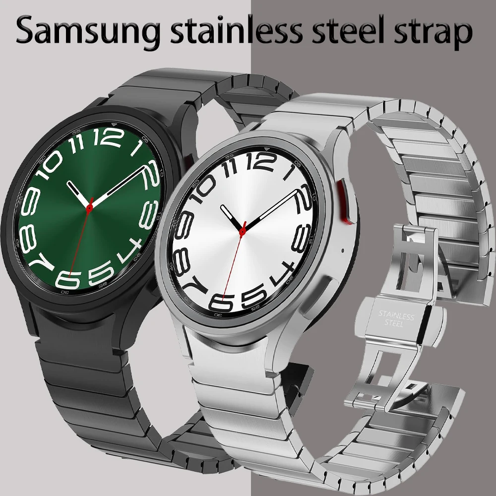 

Luxury No Gaps Titanium Color Band for Samsung Galaxy Watch 5 4 Classic 40 44 45 46Mm 42 Mm 316 Stainless Steel Bracelet Strap