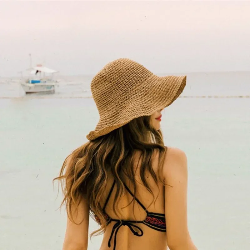 Sun Hat Wide Brim Floppy Summer Hats for Women Beach Panama Straw Dome Weave Bucket Hat Femme Shade Hat Women Hats
Sun Hat Wide Brim Floppy Summer Hats for Women Beach Panama Straw Dome Weave Bucket Hat Femme Shade Hat Women Hats