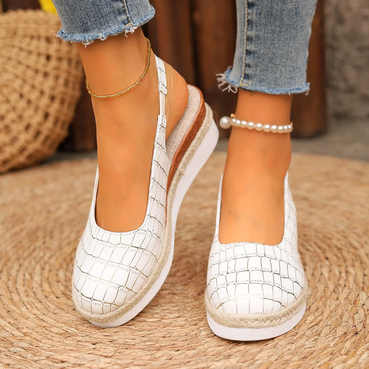 

New Women Platform Sandals Summer Shoes Woman Peep Toe Wedges Luxury Sandals Women Non Slip Outdoor Walking Beach Shoes