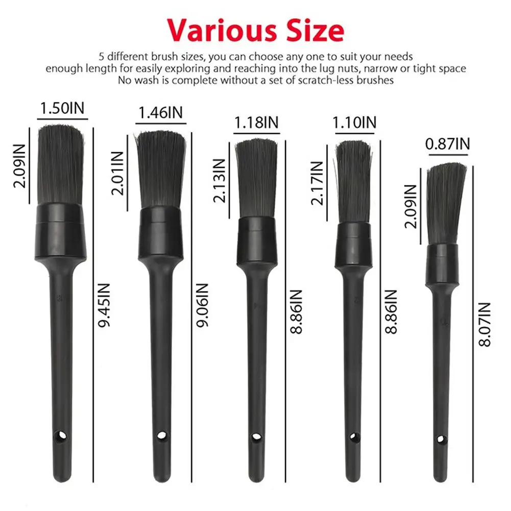 5 Pack Car Detailing Brush Kit Soft Car Car Interior Wheel Cleaning Set Premium Soft Fu & Synthetic Fiber Car Cleaning Brush
5 Pack Car Detailing Brush Kit Soft Car Car Interior Wheel Cleaning Set Premium Soft Fu & Synthetic Fiber Car Cleaning Brush