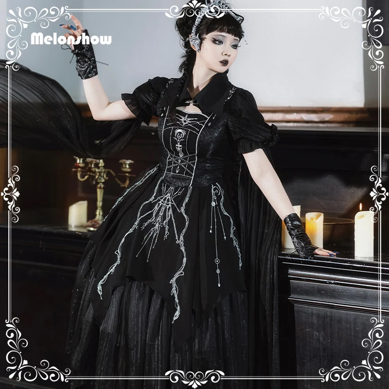 Melonshow Gothe Lolita Dresses Vintage Clothes Halloween Evening Party Dress Sleeveless Women Halloween Princess Lolita Dress
Melonshow Gothe Lolita Dresses Vintage Clothes Halloween Evening Party Dress Sleeveless Women Halloween Princess Lolita Dress