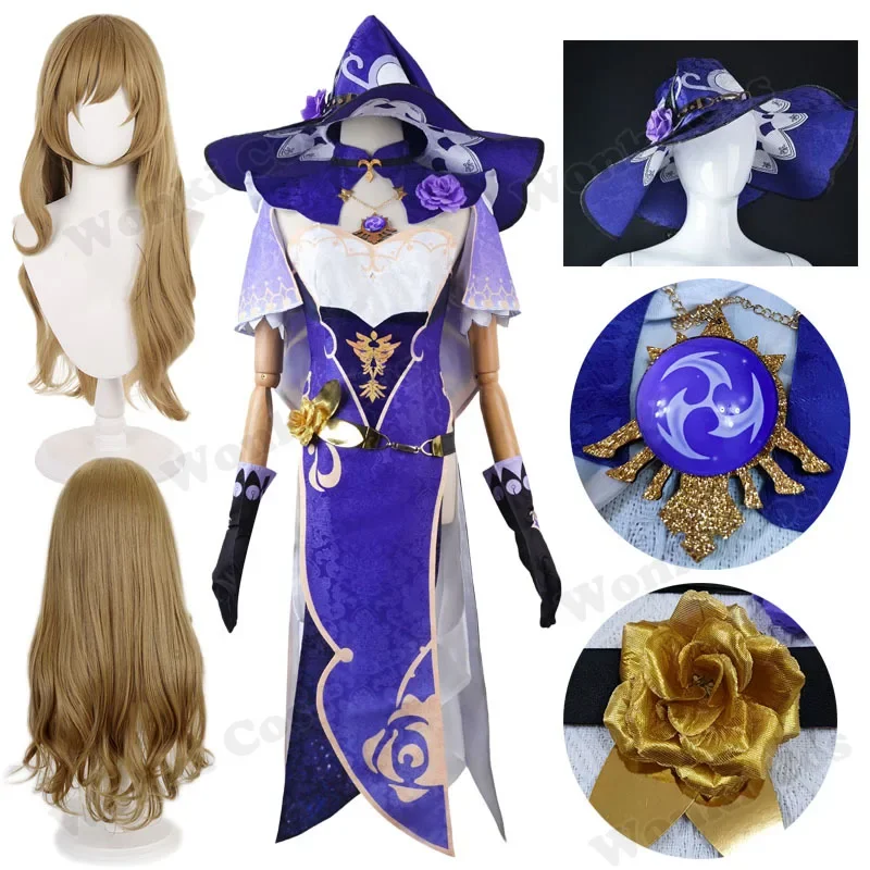 Lisa Cosplay Costume Dress Mondstadt Lisa Wig Party Impact Costumes with Lisa Hat Stockings Full Set Women Dress
Lisa Cosplay Costume Dress Mondstadt Lisa Wig Party Impact Costumes with Lisa Hat Stockings Full Set Women Dress