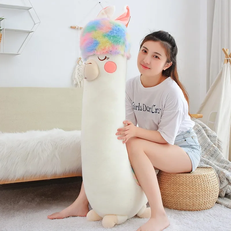Nice70-130CM Giant Creative Colorful Alpaca Stuffed Animals Doll Long Plush Alpaca Cushion Toy Soft Christmas Gifts For Children
Nice70-130CM Giant Creative Colorful Alpaca Stuffed Animals Doll Long Plush Alpaca Cushion Toy Soft Christmas Gifts For Children