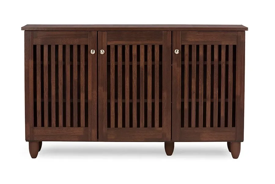 Fernanda Modern and Contemporary 3-Door Oak Brown Wooden Entryway Shoes Storage Wide Cabinet
Fernanda Modern and Contemporary 3-Door Oak Brown Wooden Entryway Shoes Storage Wide Cabinet