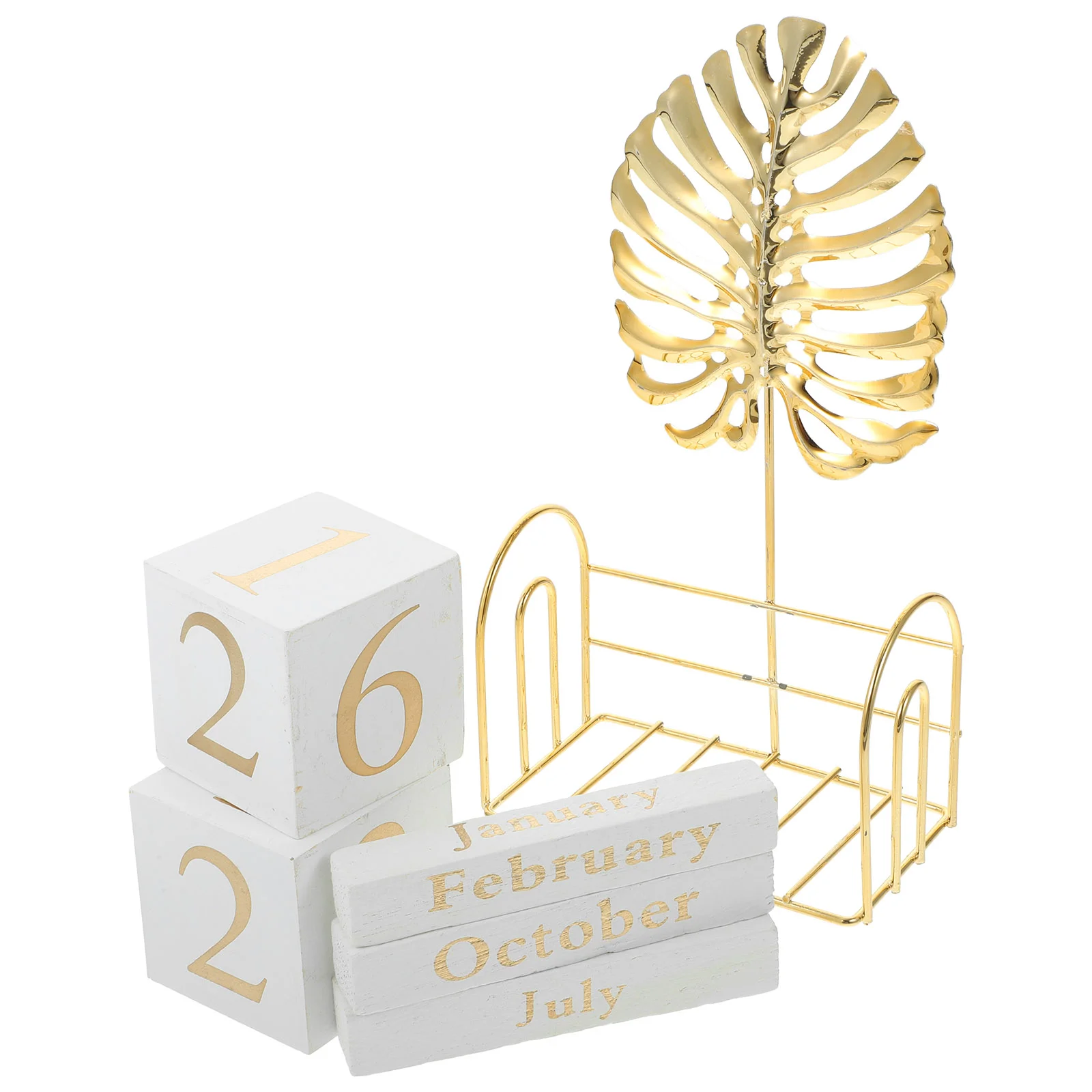 Garneck Wooden Block Perpetual Desk Calendar with Metal Palm Leaf Sculpture and Flip Calendar Pages for Tropical Themed Parties
Garneck Wooden Block Perpetual Desk Calendar with Metal Palm Leaf Sculpture and Flip Calendar Pages for Tropical Themed Parties