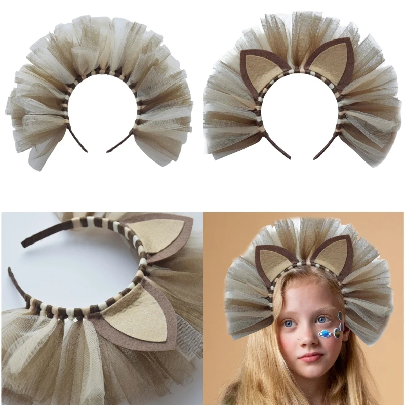 Funny Party Lion Ears Headband Realistic Lion Costume for Adults and Children Lion Tulle Headband Dress Up Party
Funny Party Lion Ears Headband Realistic Lion Costume for Adults and Children Lion Tulle Headband Dress Up Party