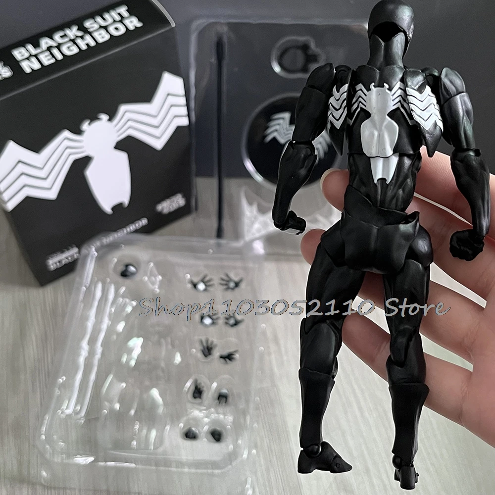 Anime MessToys Spiderman figura negro rojo Spider Man Peter figura de acción estatua modelo juguete muñeca regalos Anime MessToys Spiderman figura negro rojo Spider Man Peter figura de acción estatua modelo juguete muñeca regalos