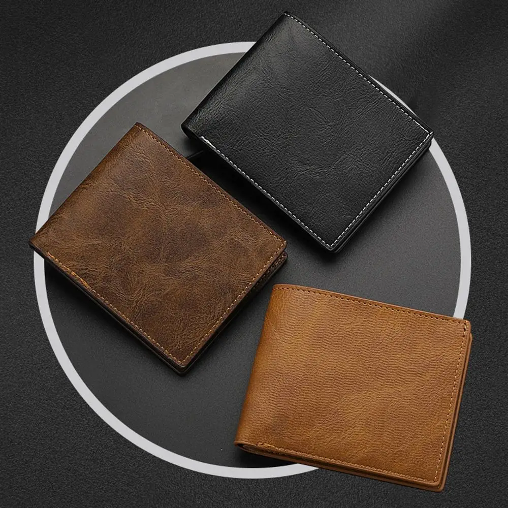 PU Leather Two Fold Wallet Large Capacity Leisure Men's Short Wallet Multi-position Multi-function Male Leather Purse
PU Leather Two Fold Wallet Large Capacity Leisure Men's Short Wallet Multi-position Multi-function Male Leather Purse