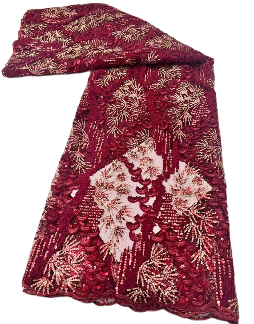 Dark Red Color Shinny African Embroiderd French Lace 20JRB-6101High Quality Sequins Material for Lady Show or Party Dress
Dark Red Color Shinny African Embroiderd French Lace 20JRB-6101High Quality Sequins Material for Lady Show or Party Dress