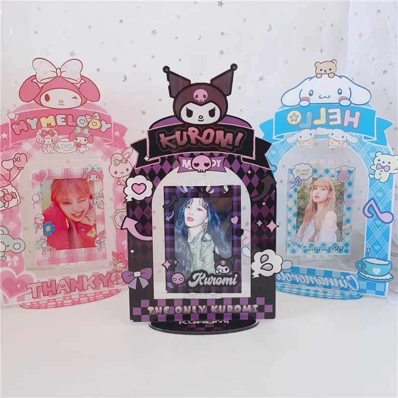 3 Inches Kawaii Sanrio Acrylic Rotating Standing Photo Frame Kuromi Cinnamoroll Star Polaroid Card Storage Cartoon Girls Frame
3 Inches Kawaii Sanrio Acrylic Rotating Standing Photo Frame Kuromi Cinnamoroll Star Polaroid Card Storage Cartoon Girls Frame