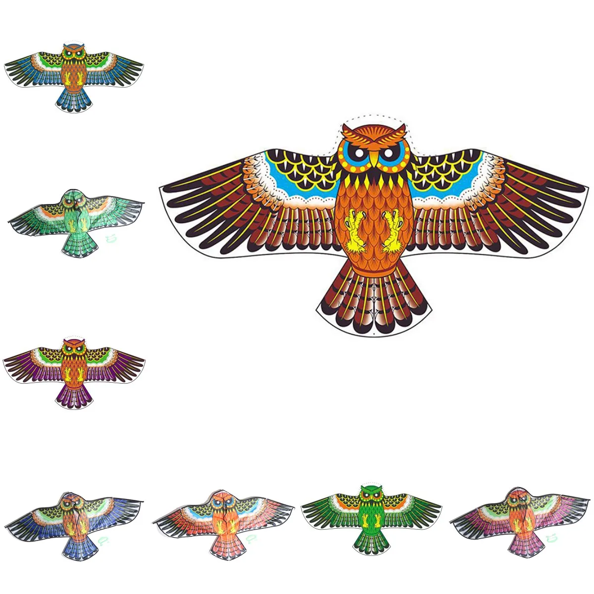 

1.2m Eagle Owl Phoenix Kite With 30M Line Large Eagle Flying Bird Kites Children Gift Family Trips Garden Outdoor Sports DIY Toy