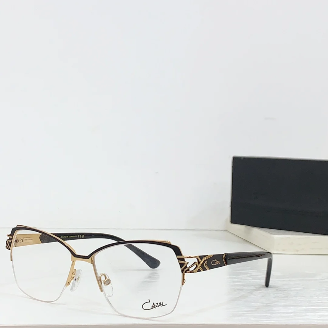 

Newest Brand Women Men Sunglasses Semi-Rimless Metal Frame UV400 Protection Clear Lens Retro For Unisex Eyeglasses CAZAL MOD1280
