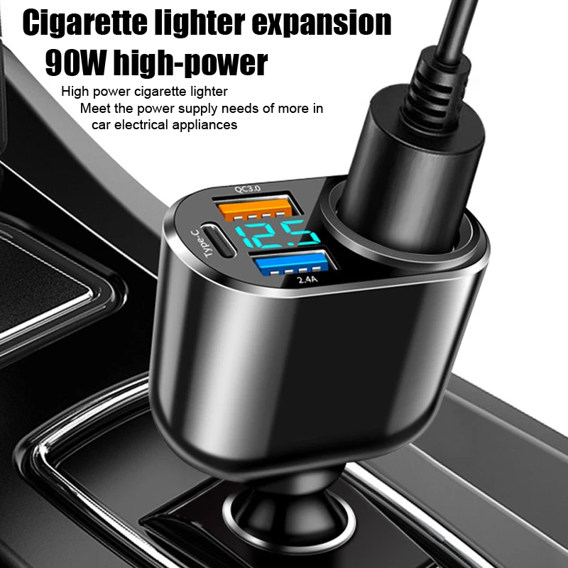 66W Type-C USB Phone Charger For Iphone Android Fast Charging Truck Car Cigarette Lighter Power Adapter Voltage Digital Display
66W Type-C USB Phone Charger For Iphone Android Fast Charging Truck Car Cigarette Lighter Power Adapter Voltage Digital Display