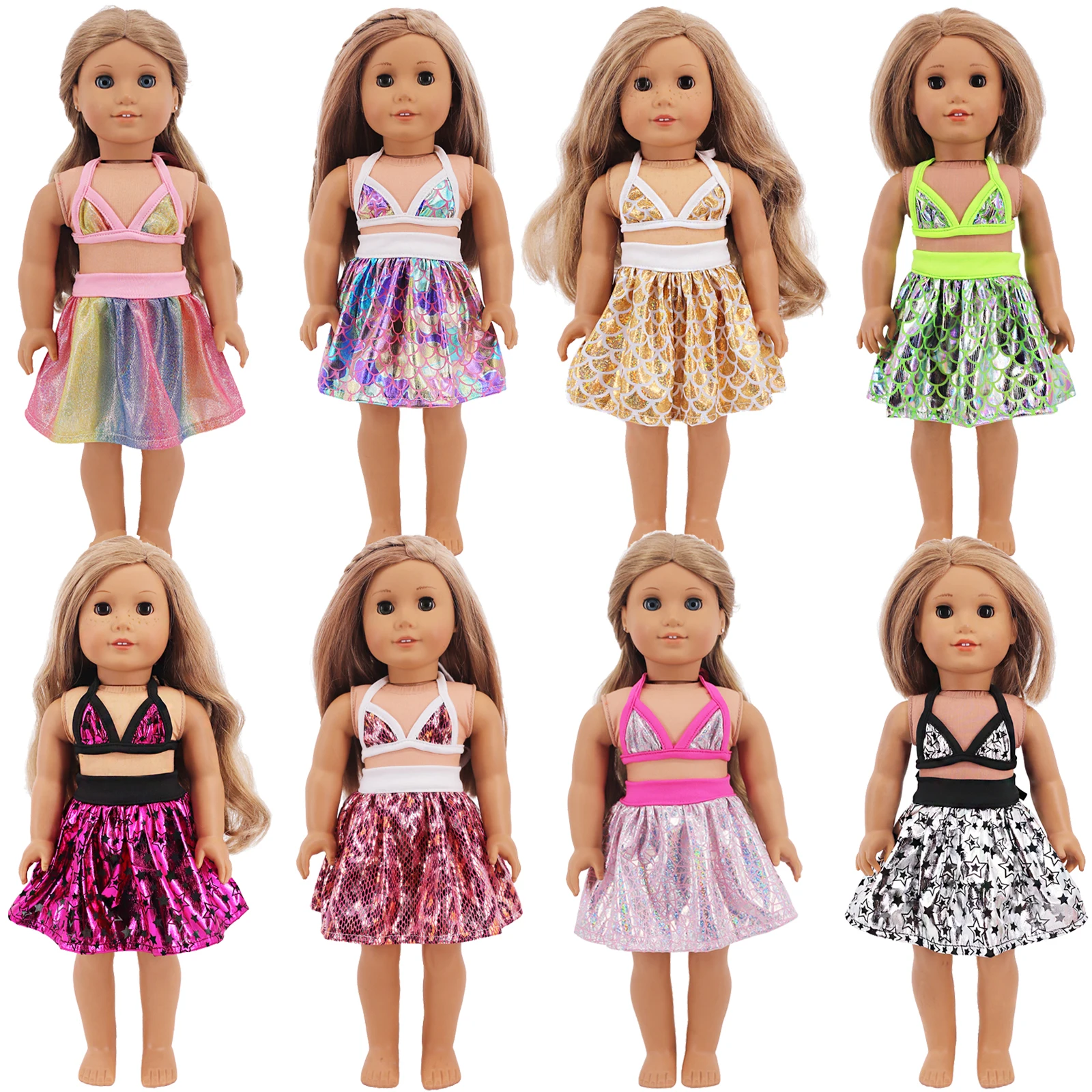 Doll Clothes Swimming For Doll Suspender Top+Short Skirt Fit 18Inch American Doll&43Cm Reborn Baby Doll Accessories, Girl's Gift
Doll Clothes Swimming For Doll Suspender Top+Short Skirt Fit 18Inch American Doll&43Cm Reborn Baby Doll Accessories, Girl's Gift