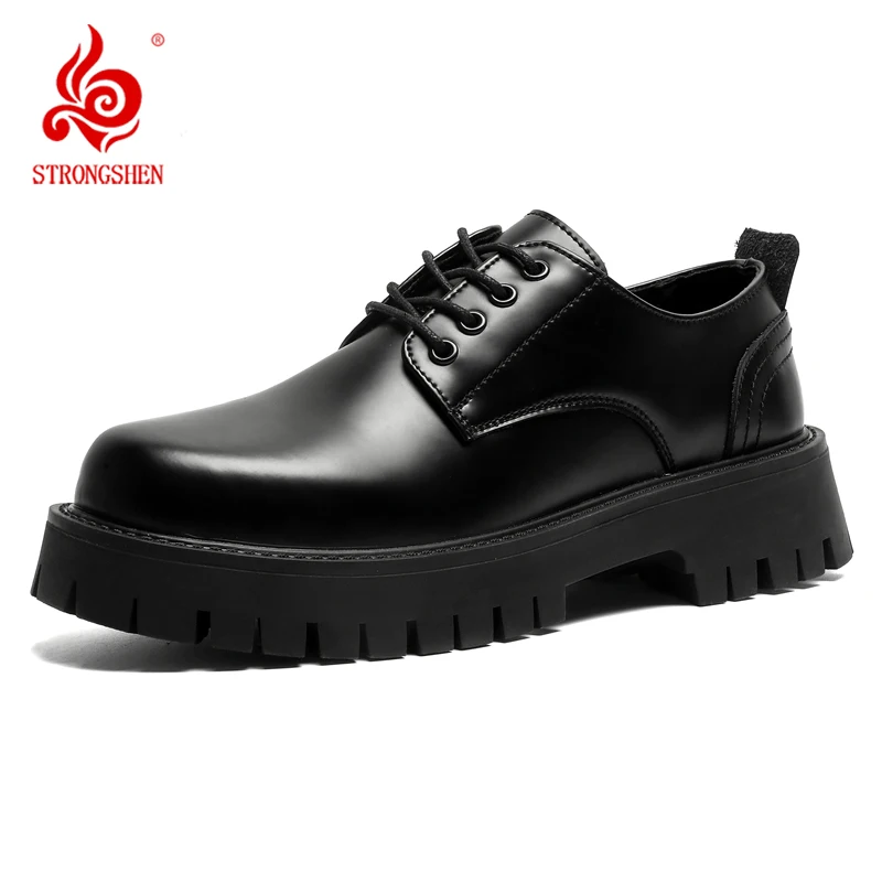 STRONGSHEN Men Leather Platform Oxfords Shoes Slip On Business Handmade LaceUp Derby Shoes Casual Loafers Men Formal Dress Shoes
STRONGSHEN Men Leather Platform Oxfords Shoes Slip On Business Handmade LaceUp Derby Shoes Casual Loafers Men Formal Dress Shoes