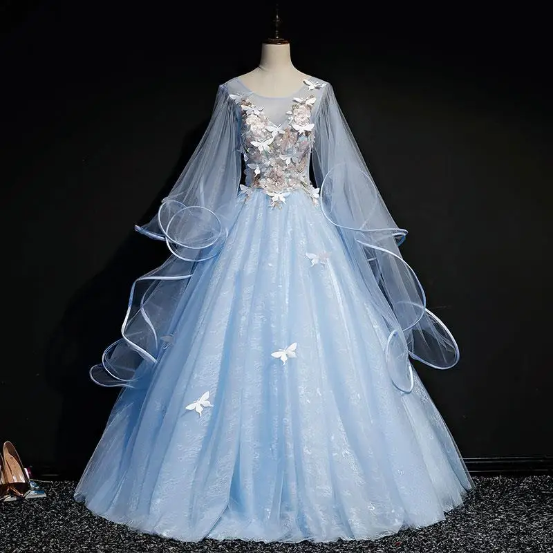 Glittering Light Blue Quinceanera Dress Long Sleeve Crystal Floral Appliqué Vestidos De 15 Anos Formal Birthday Formal Dresses
Glittering Light Blue Quinceanera Dress Long Sleeve Crystal Floral Appliqué Vestidos De 15 Anos Formal Birthday Formal Dresses
