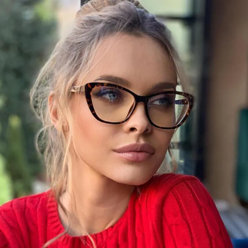 Kobiece optyczne okulary kocie oczy Okulary korekcyjne do dali i bliży 10 Sfce28db77a254d1584c244b3b00fae33O