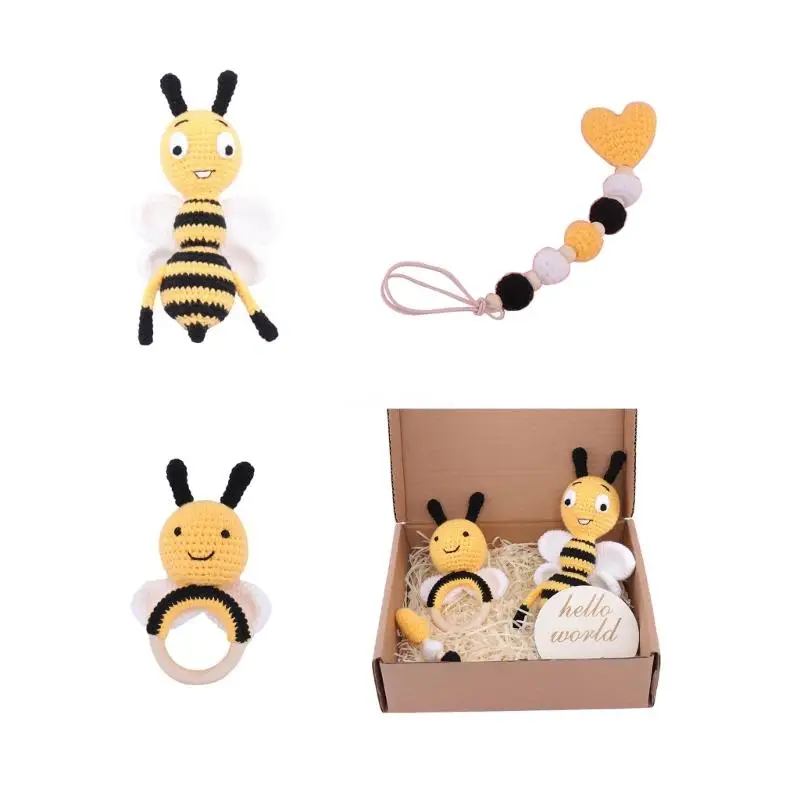 Portable Natural Crochet Teether Toy Rattle Toy Baby Newborn Bracelet for Babies Baby Newborn Bracelet/Rattle
Portable Natural Crochet Teether Toy Rattle Toy Baby Newborn Bracelet for Babies Baby Newborn Bracelet/Rattle