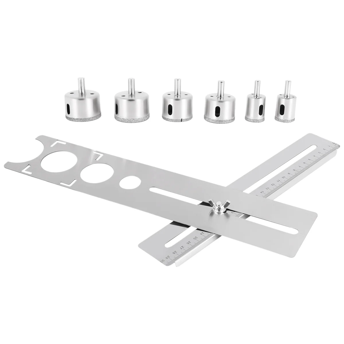 New Adjustable Tile Locator To Wall Marking Position Ruler Ceramic Hole Cutter Tile Drill Marble Opener Construction Tool
New Adjustable Tile Locator To Wall Marking Position Ruler Ceramic Hole Cutter Tile Drill Marble Opener Construction Tool